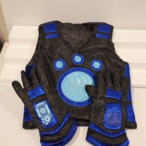 Wild Kratts Martin Creature Power Suit Blue Vest Gloves Costume